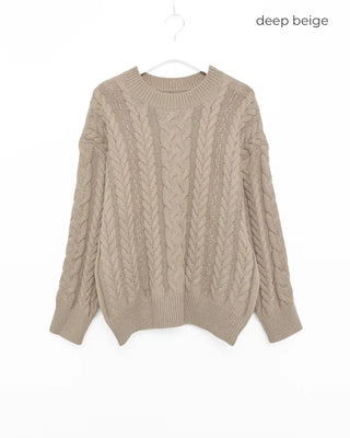 Cable knit sweater