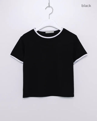Cropped Ringer Half T-shirt