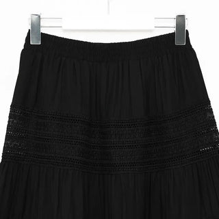 Lace tiered long skirt