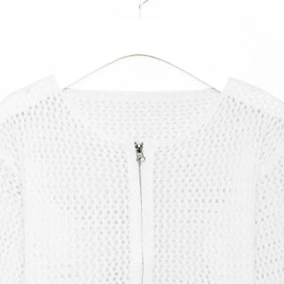 Double zip-up knit cardigan