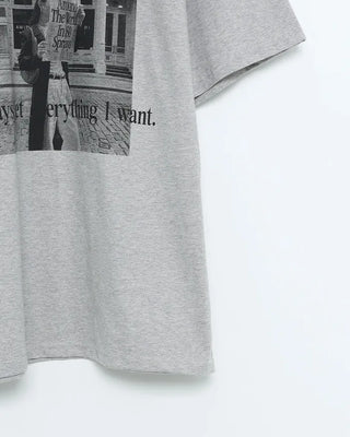 Photo print oversized T-shirt