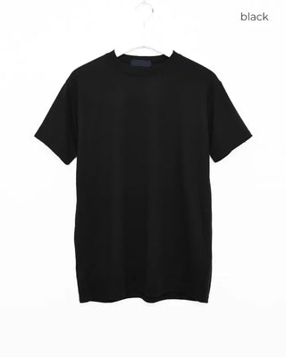 Round short-sleeved knit t-shirt