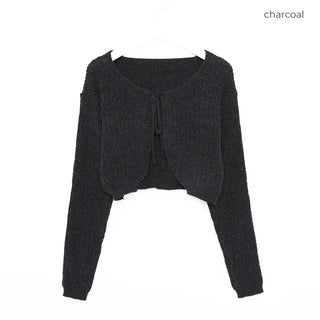 Ribbon Cropped Cardigan