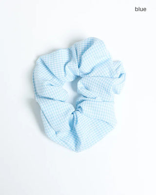 Gingham check scrunchie