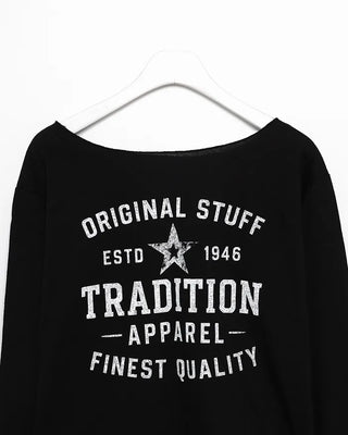 2-way neck lettering cut-off long cutsew