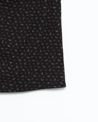 Flower Square Neck Ribbed Camisole