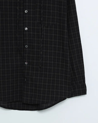 Checked hooded shirt