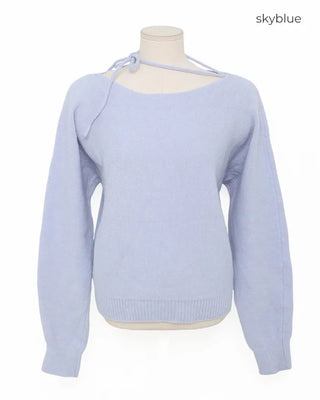 Ribbon tie knit