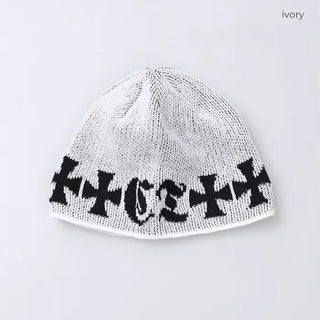 Patterned Color Short Beanie