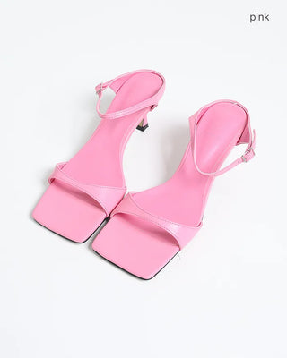 Square-line high heels
