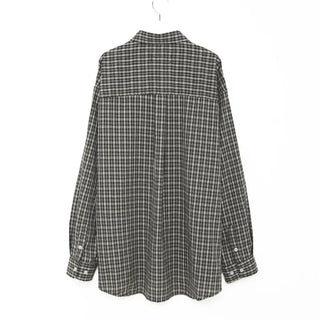 Oversized cotton check shirt