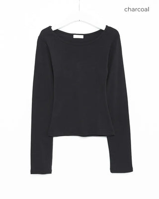 Basic Crew Neck Long-Sleeve T-Shirt