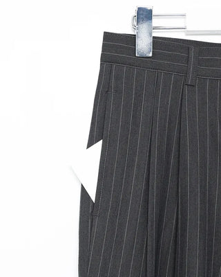 (Unisex) Pinstripe Double-Pleat Slacks