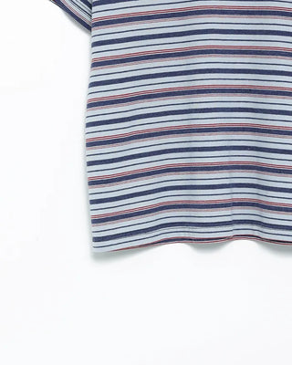 Mixed Border Semi-Cropped Half T-Shirt
