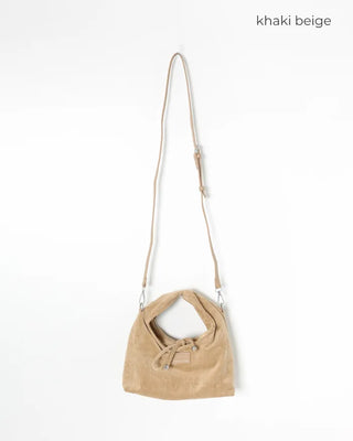 Ribbon String Point Suede Mini Bag