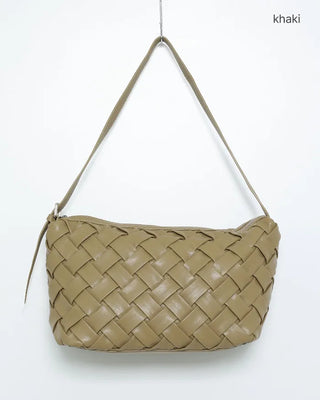 Grid pattern leisure shoulder bag