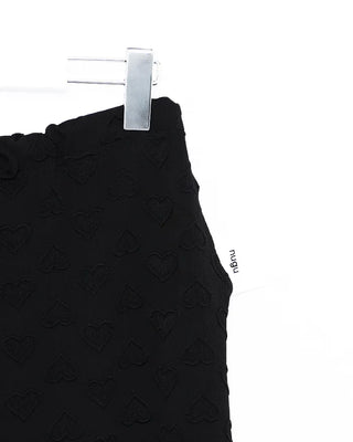 Heart Embossed String Pants