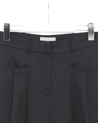 Center seam pleated slacks