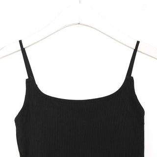 Ribbed camisole with built-in cups