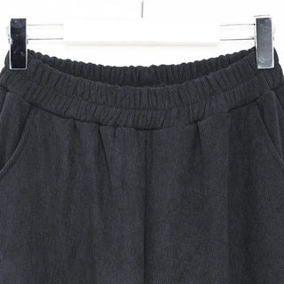 Ribbed wide brushed pants