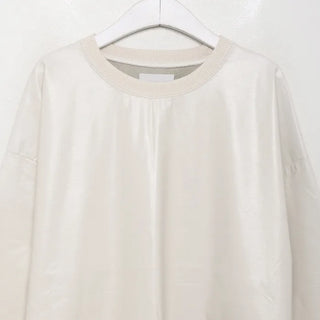 Leather glossy sweatshirt