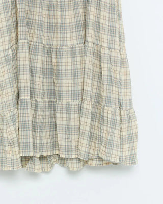 Checked frill camisole mini dress