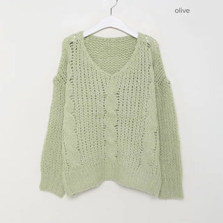 V-neck oversized knit