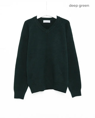 Simple V-neck knit