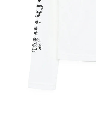 Slim-fit sleeve lettering hoodie