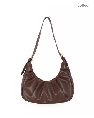Shirring detail shoulder bag