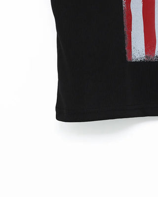 American print short-sleeved shirt