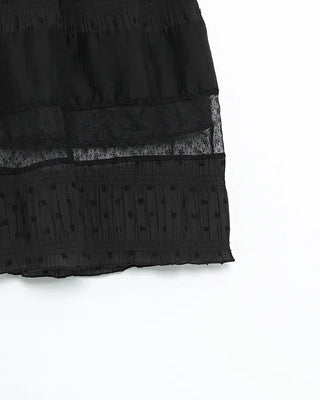 Polka Dot Flower Easy Sheer Skirt