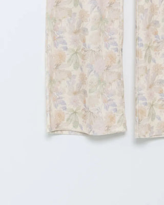 Vintage floral bootcut pants
