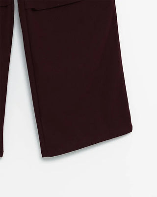 Colored denim wide-leg pants