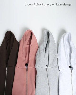 Cropped zip hoodie with pockets