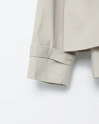 Stand-neck Big Gun Patch Yoke Short Trench Coat
