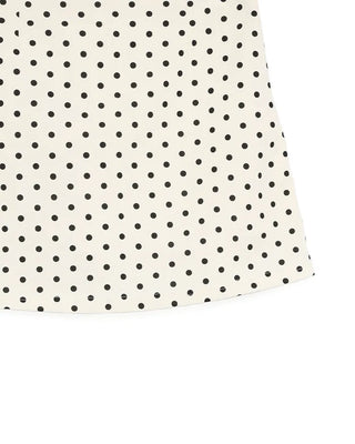 Mini skirt with polka dot inner shorts