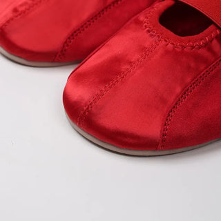 Satin suede Mary Jane shoes