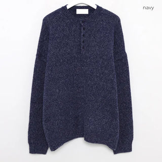 Simple Henley Neck Knit