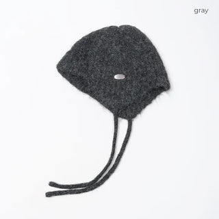 Knitted strap earmuff beanie