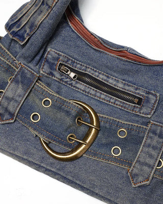 Big belt shoulder bag