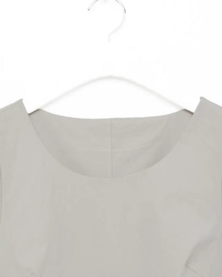Shirred sleeveless blouse