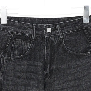 Washed denim pants