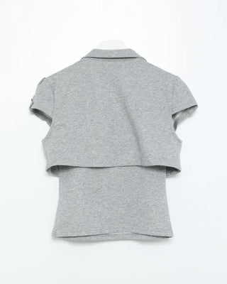 Button motif T-shirt