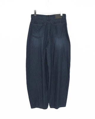 Balloon Fit Striped Denim Pants