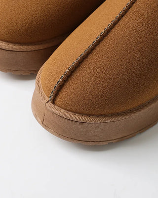 Ethnic suede platform shoes