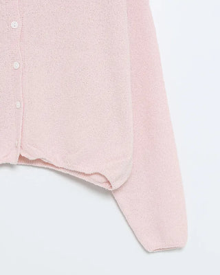 Round neck basic cardigan