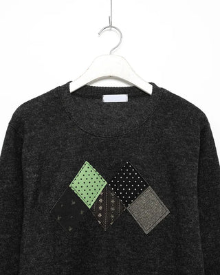 Argyle patch knit