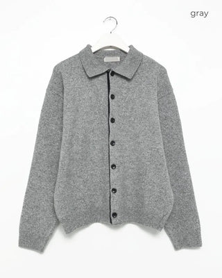 Loose-fit colored cardigan