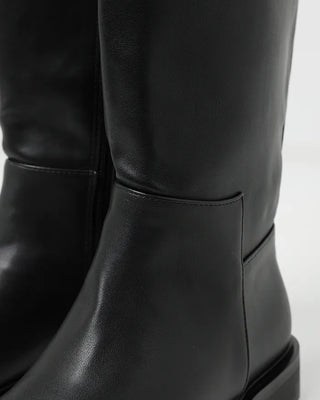 Leather long boots